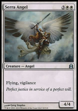 Serra Angel (MTG Commander) Trading Card