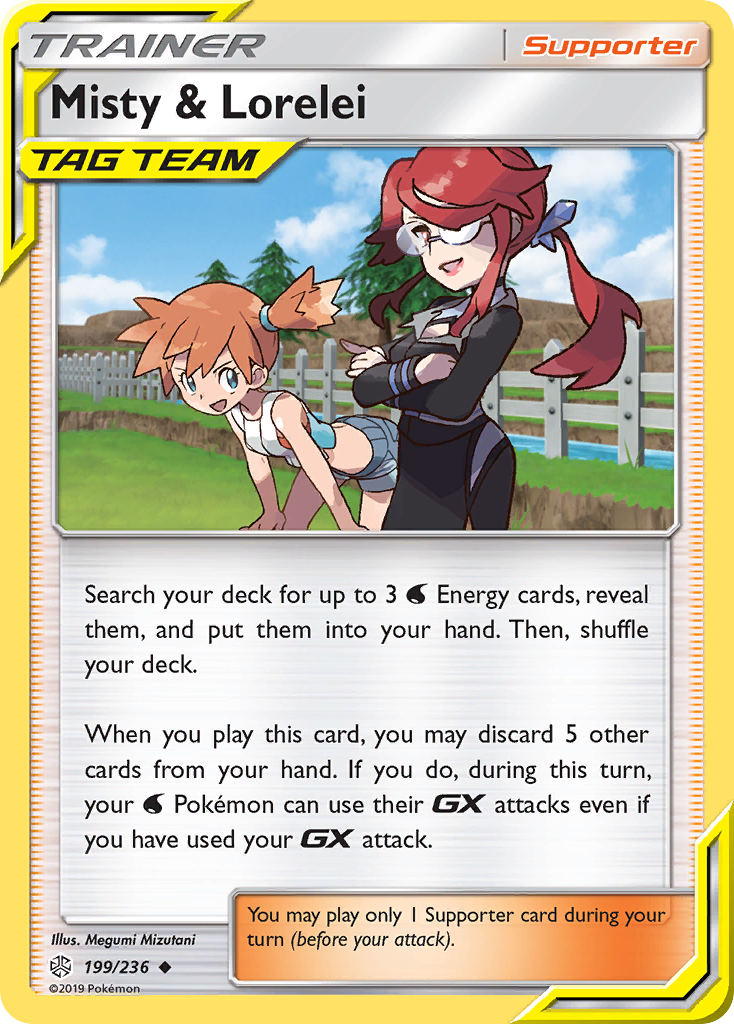 Misty & Lorelei (199/236) - Cosmic Eclipse Pokémon Card