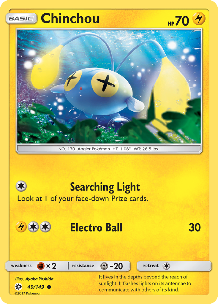 Chinchou (49/149) - Sun & Moon Pokémon Card