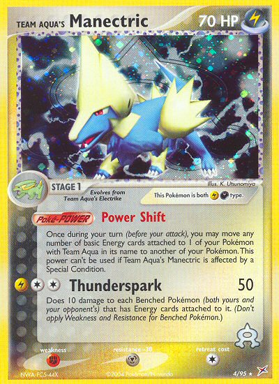 Team Aqua's Manectric (4/95) - Team Magma vs Team Aqua Pokémon Card