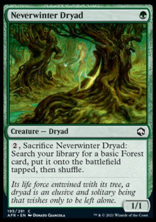 Neverwinter Dryad (Dungeons & Dragons: Adventures in the Forgotten Realms) Trading Card