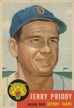 Jerry Priddy 1953 Topps #113 Sports Card