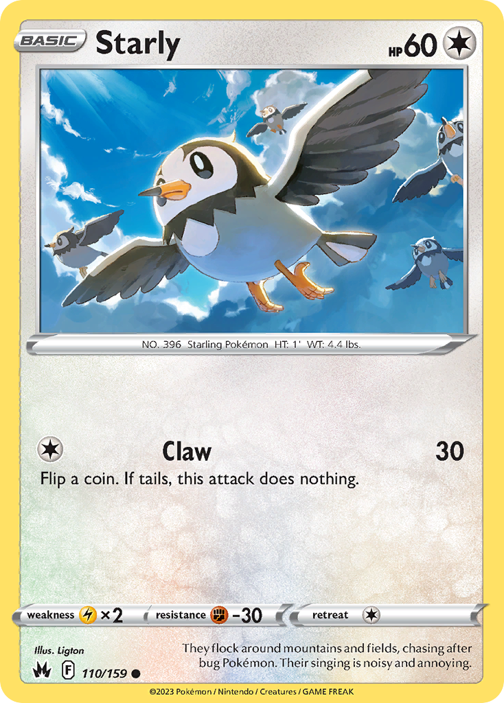 Starly (110/159) - Crown Zenith Pokémon Card