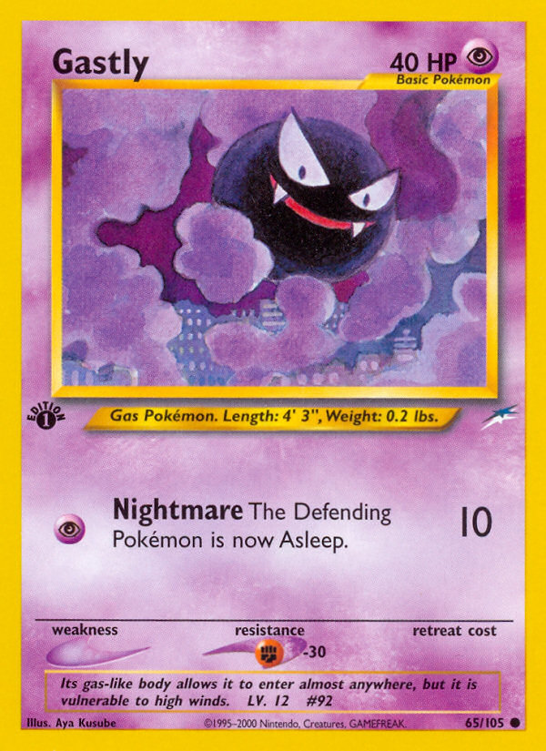 Gastly (65/105) - Neo Destiny Pokémon Card