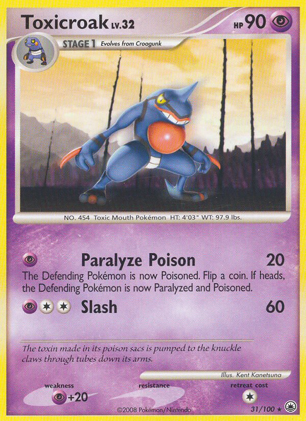 Toxicroak (31/100) - Majestic Dawn Pokémon Card