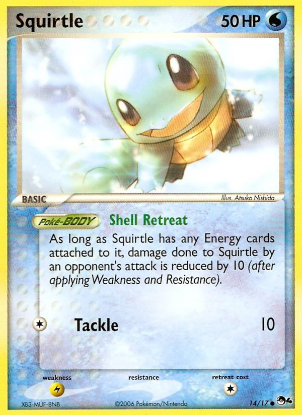 Squirtle (14/17) - POP Series 4 Pokémon Card