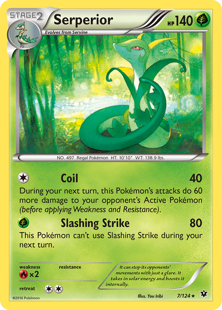 Serperior (7/124) - Fates Collide Pokémon Card