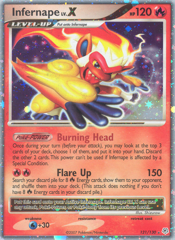 Infernape LV.X (121/130) - Diamond & Pearl Pokémon Card