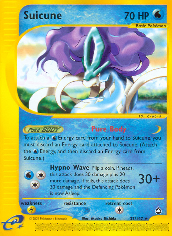 Suicune (37/147) - Aquapolis Pokémon Card