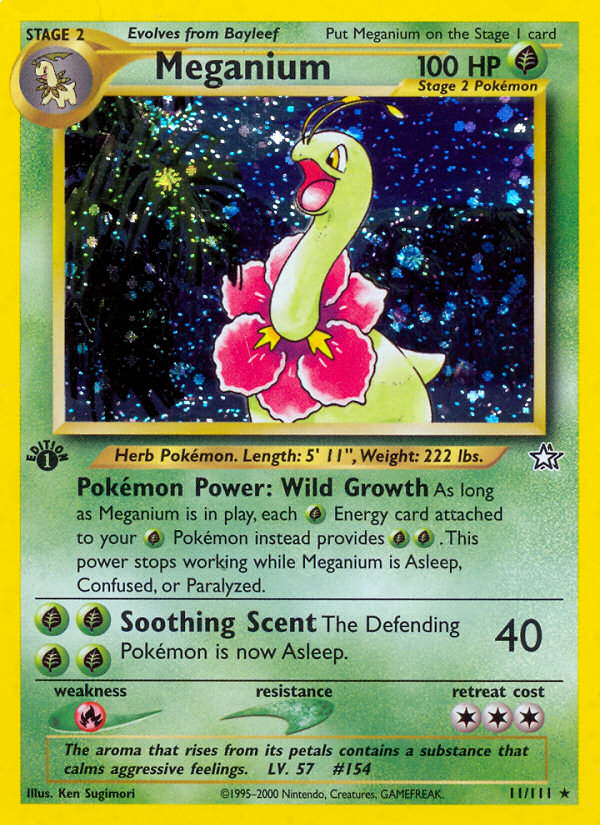 Meganium (11/111) - Neo Genesis Pokémon Card