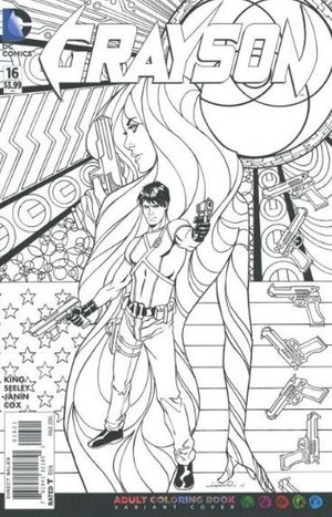 Grayson #16 (Adult Coloring Book Variant Cover)