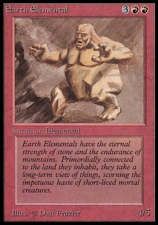 Earth Elemental (Beta) Trading Card