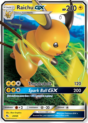 Raichu GX (20/68) - Hidden Fates