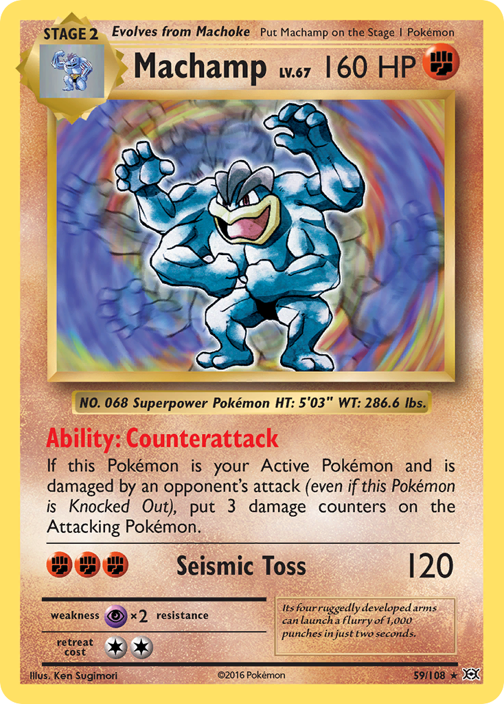 Machamp (59/108) - Evolutions Pokémon Card