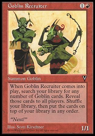 Goblin Recruiter (Visions) Trading Card