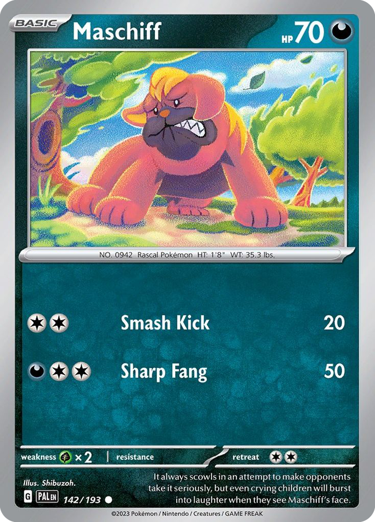 Maschiff (142/193) - Paldea Evolved Pokémon Card