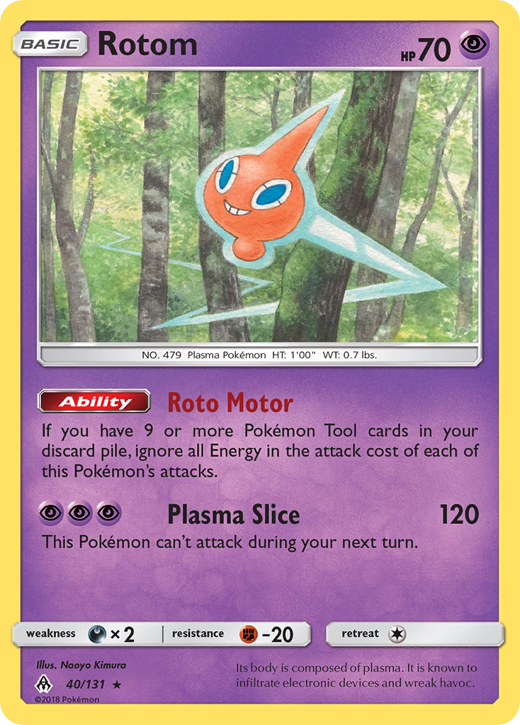 Rotom (40/131) - Forbidden Light Pokémon Card