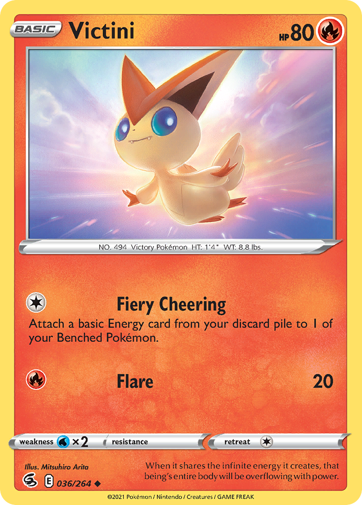 Victini (36/264) - Fusion Strike Pokémon Card