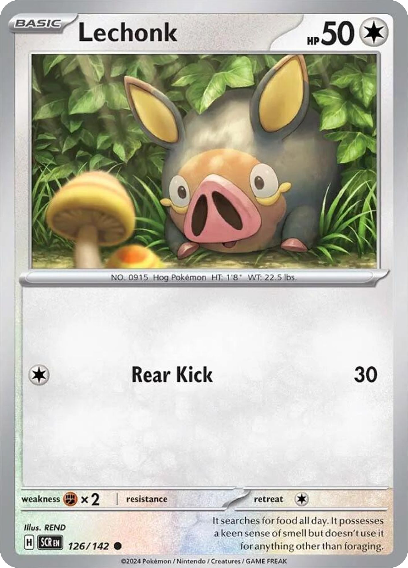 Lechonk (126/142) - Stellar Crown Pokémon Card