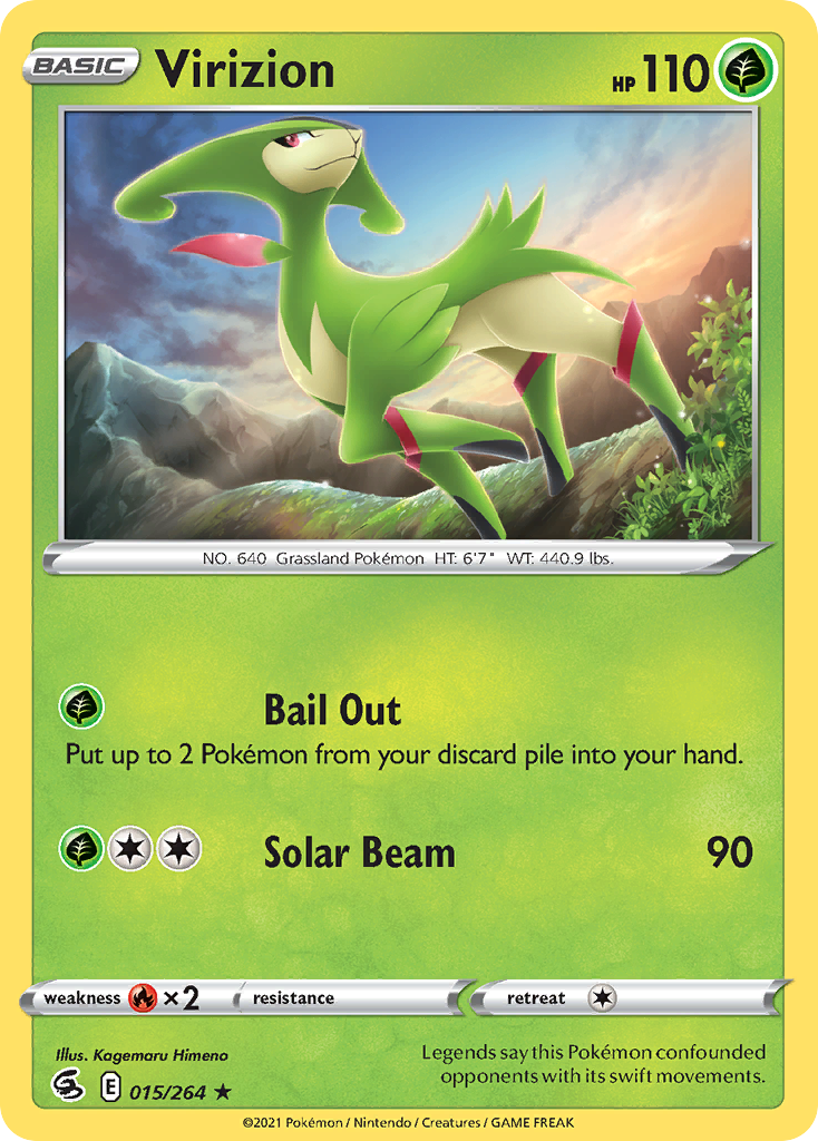 Virizion (15/264) - Fusion Strike Pokémon Card