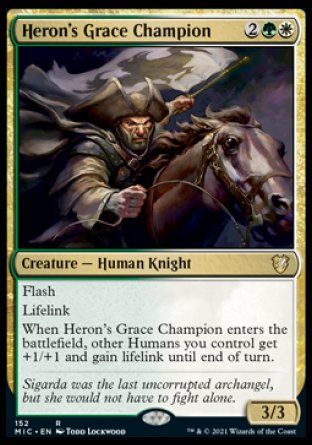 Heron's Grace Champion (Innistrad Midnight Hunt Commander Decks) Trading Card