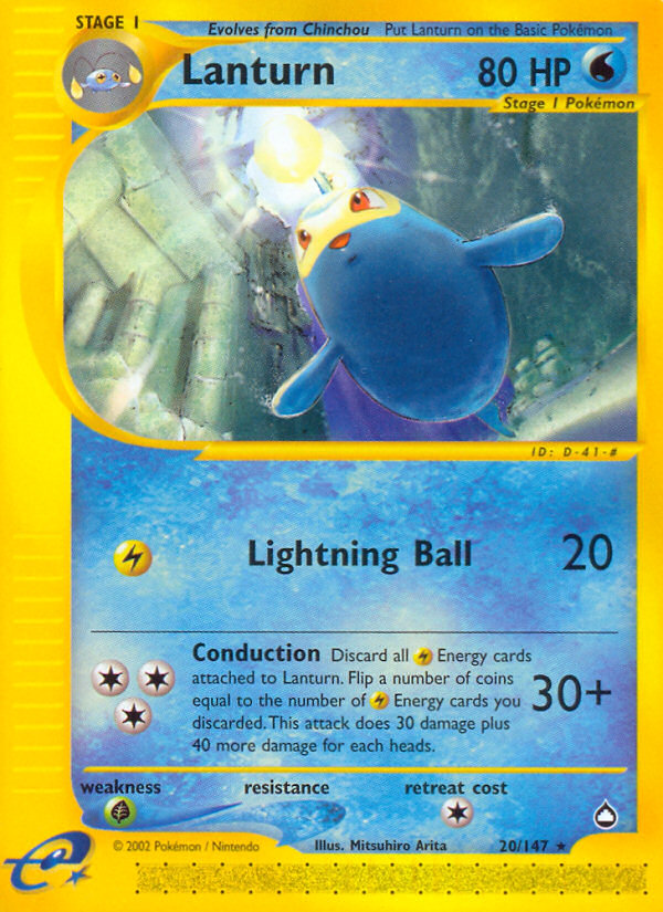 Lanturn (20/147) - Aquapolis Pokémon Card