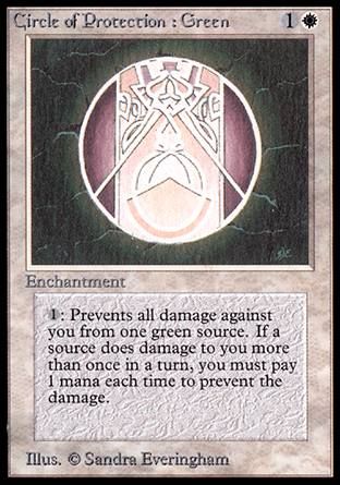 Circle of Protection: Green (Alpha) Trading Card