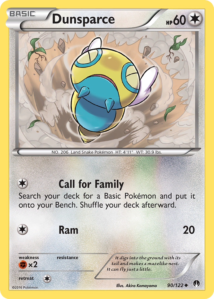 Dunsparce (90/122) - BREAKpoint Pokémon Card