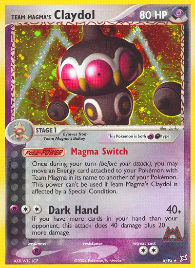 Team Magma's Claydol (8/95) - Team Magma vs Team Aqua Pokémon Card