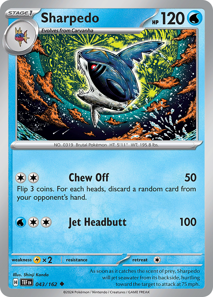 Sharpedo (43/162) - Temporal Forces Pokémon Card