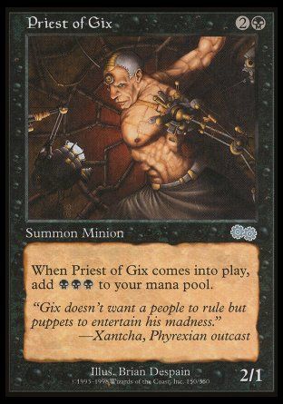 Priest of Gix (Urza's Saga) Trading Card