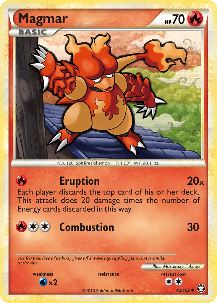 Magmar (42/102) - HS—Triumphant Pokémon Card