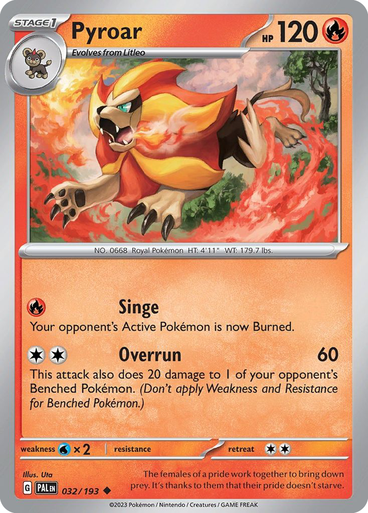 Pyroar (32/193) - Paldea Evolved Pokémon Card