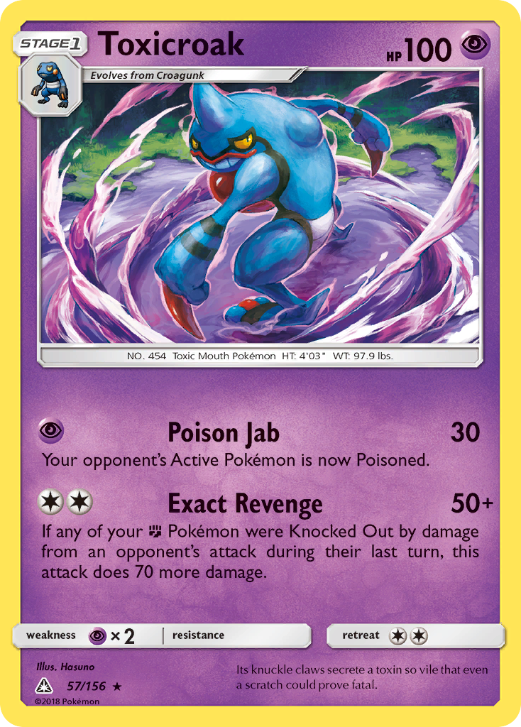 Toxicroak (57/156) - Ultra Prism Pokémon Card