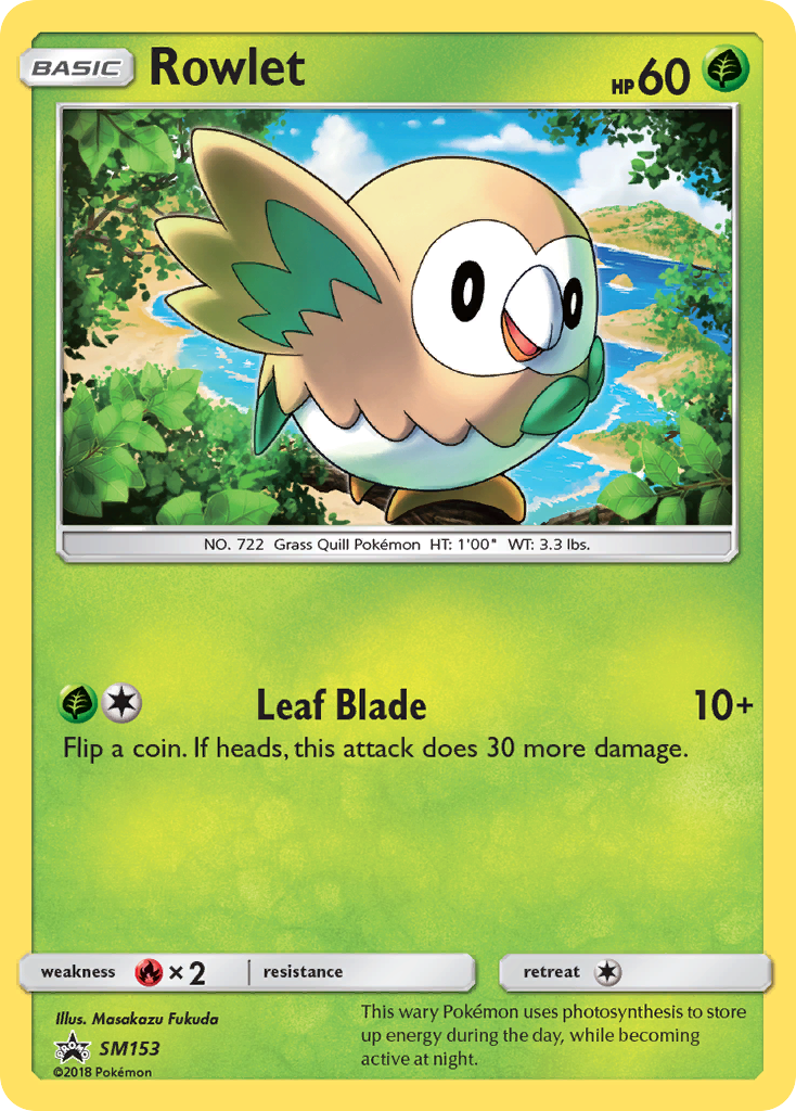 Rowlet (SM153) - SM Black Star Promos Pokémon Card