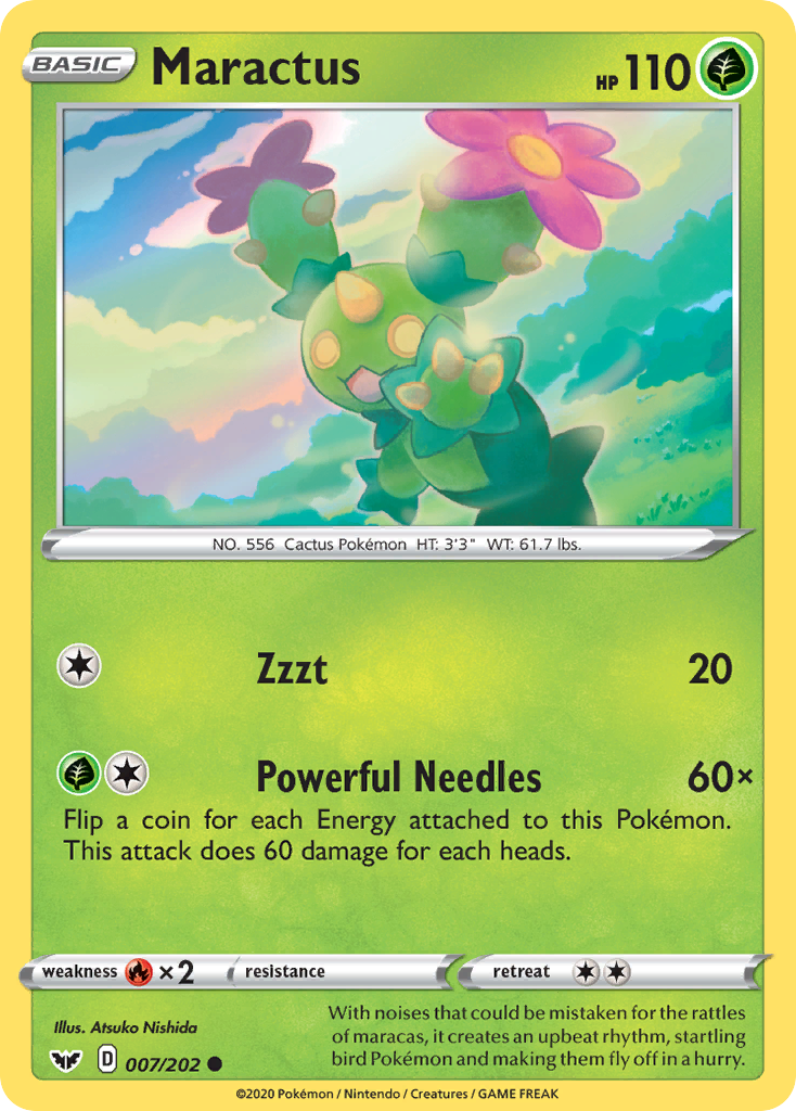 Maractus (7/202) - Sword & Shield Pokémon Card