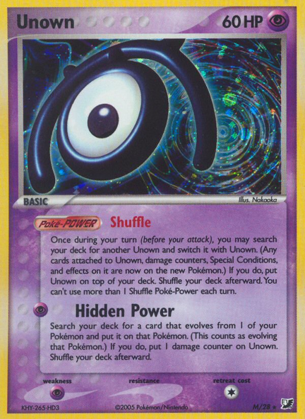 Unown (M) - Unseen Forces Pokémon Card