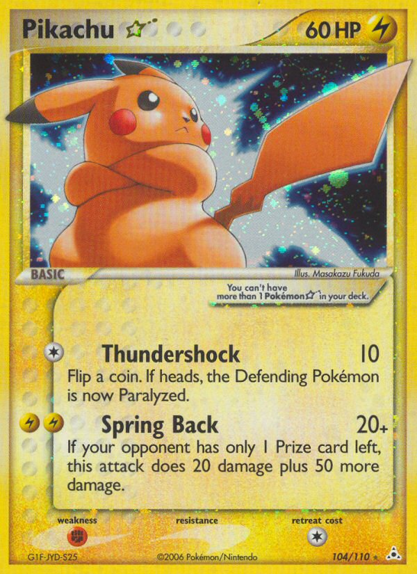 Pikachu ★ Star (104/110) - Holon Phantoms Pokémon Card