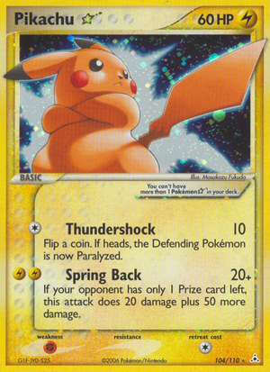 Pikachu ★ Star (104/110) - Holon Phantoms