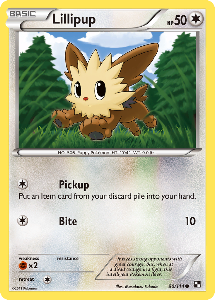 Lillipup (80/114) - Black & White Pokémon Card