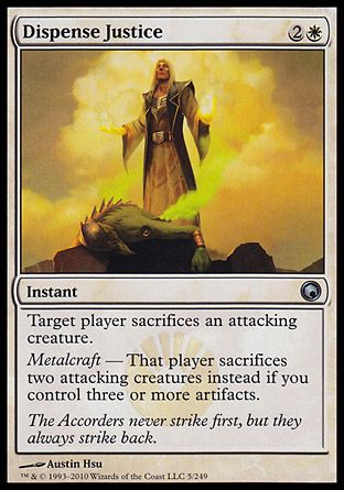 Dispense Justice (Scars of Mirrodin) Trading Card