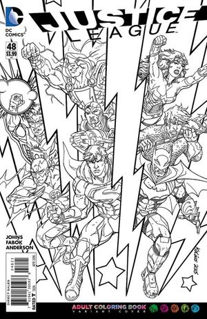Justice League #48 (Adult Coloring Book Variant Cover)