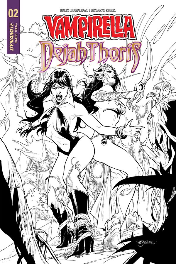 Vampirella Dejah Thoris #2 (25 Copy Segovia B&w Cover)