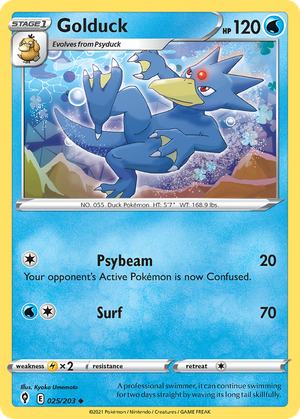 Golduck (25/203) - Evolving Skies (Reverse Holo) Value - GoCollect ...