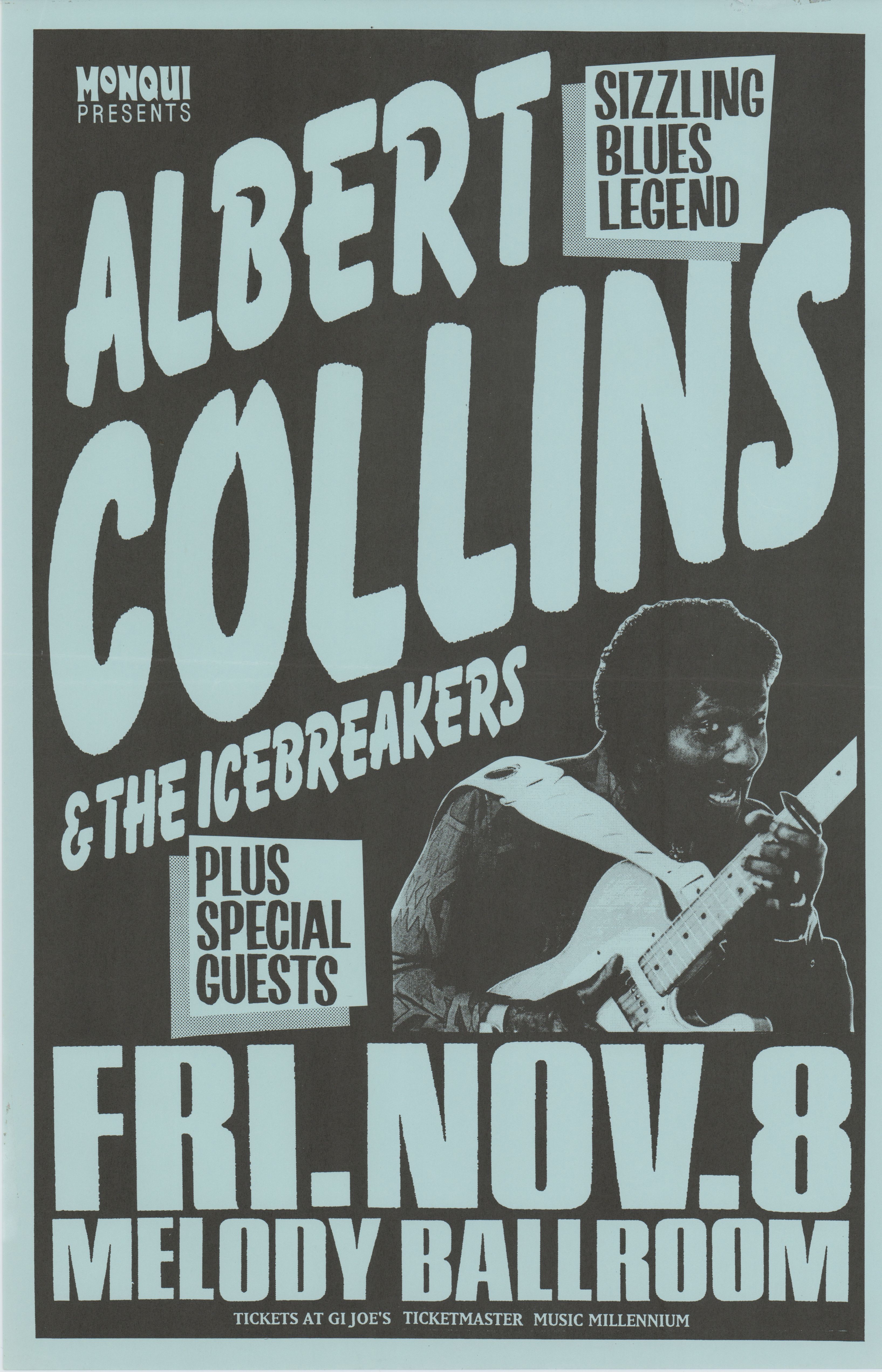 MXP-268.4 Albert Collins & The Icebreakers Melody Ballroom 1991 Concert Poster