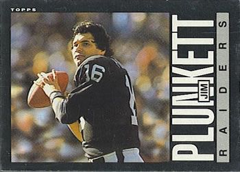 Jim Plunkett 1985 Topps #297 Sports Card