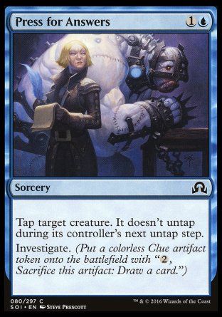 Press for Answers (Shadows over Innistrad) Trading Card