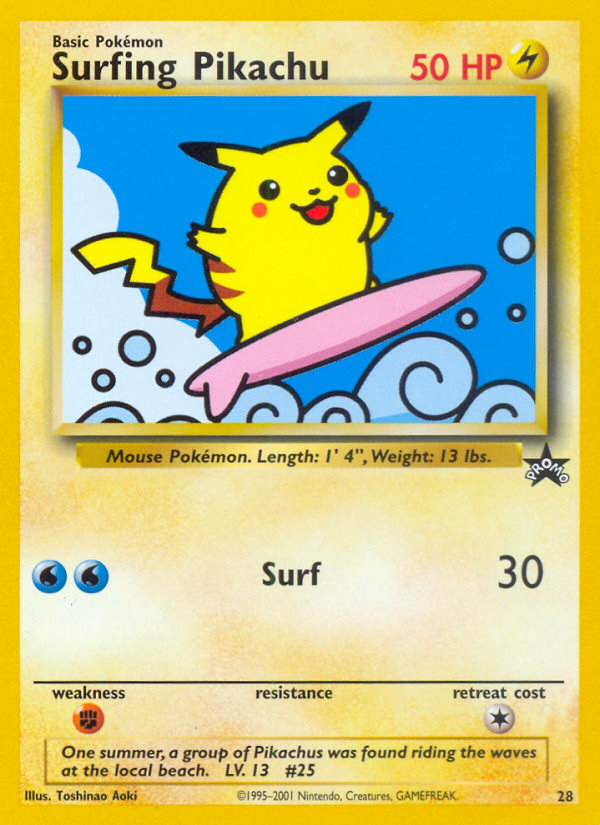 Surfing Pikachu (28/53) - Wizards Black Star Promos Pokémon Card