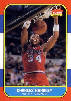 Charles Barkley 1986 Fleer #7 Sports Card