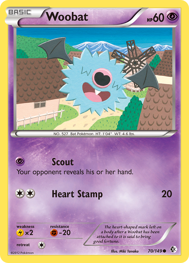 Woobat (70/149) - Boundaries Crossed Pokémon Card